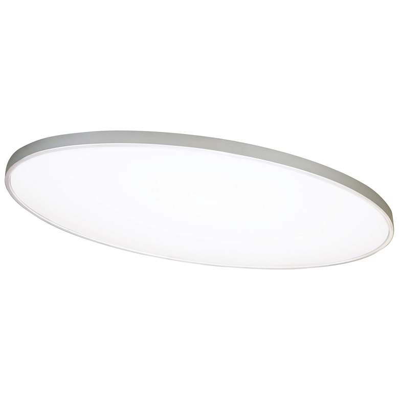 Image 1 Ideal 32" Satin Nickel Ceiling Flush Mount