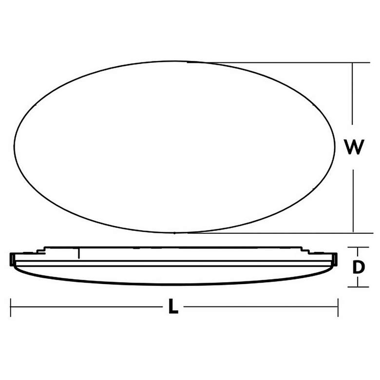 Image 6 Ideal 32" Satin Nickel Ceiling Flush Mount more views