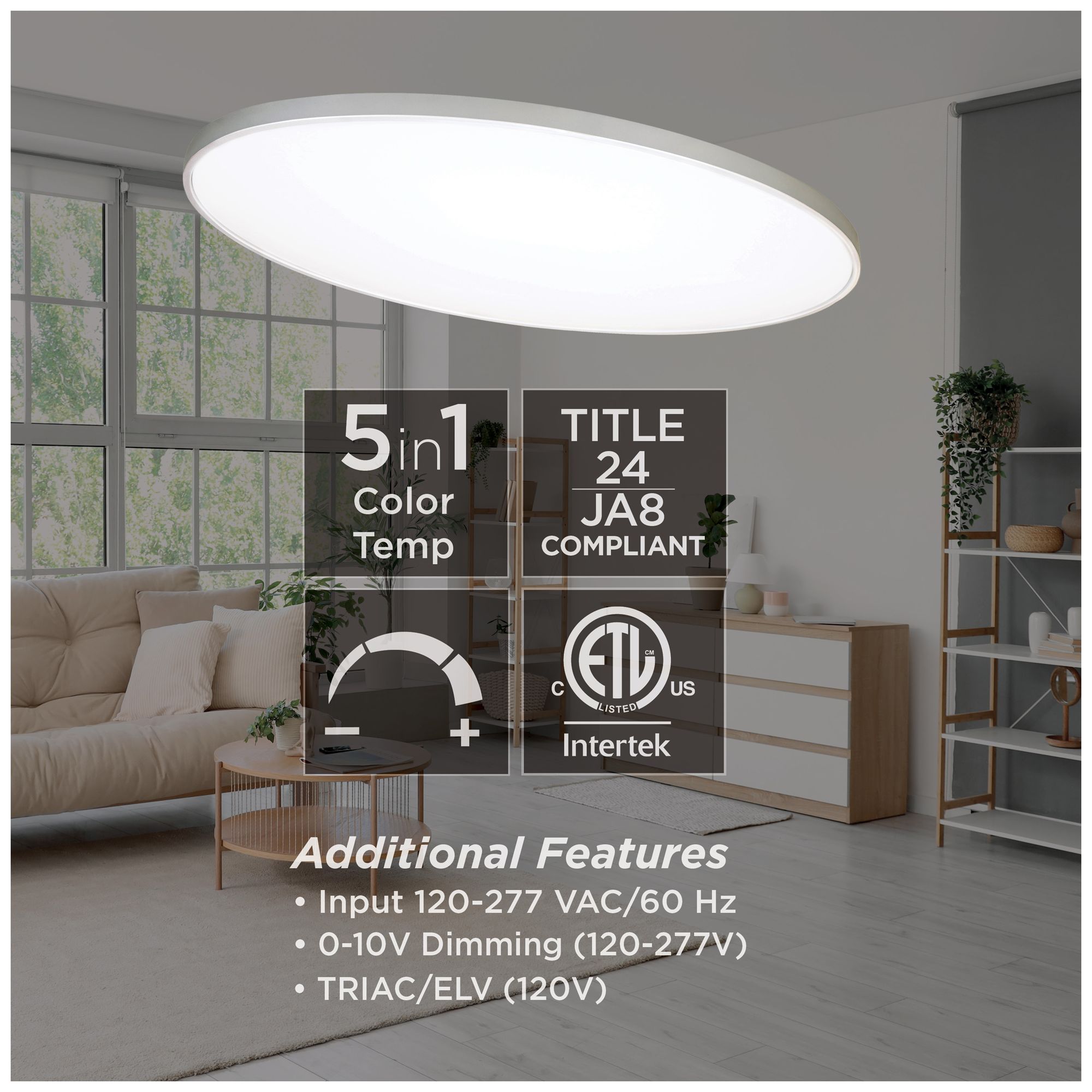 Image 4 Ideal 32'' Oval LED Flush Mount more views