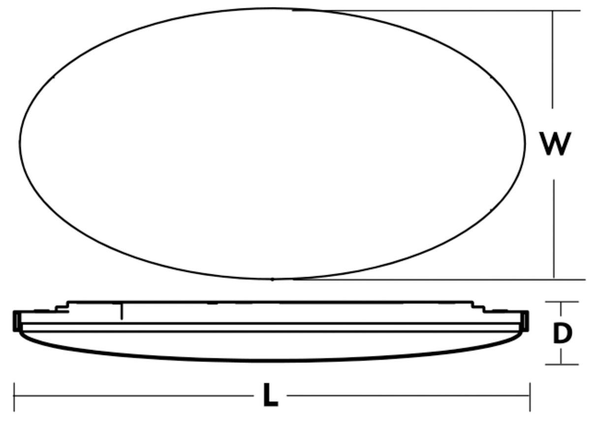 Image 6 Ideal 32'' Oval LED Flush Mount more views