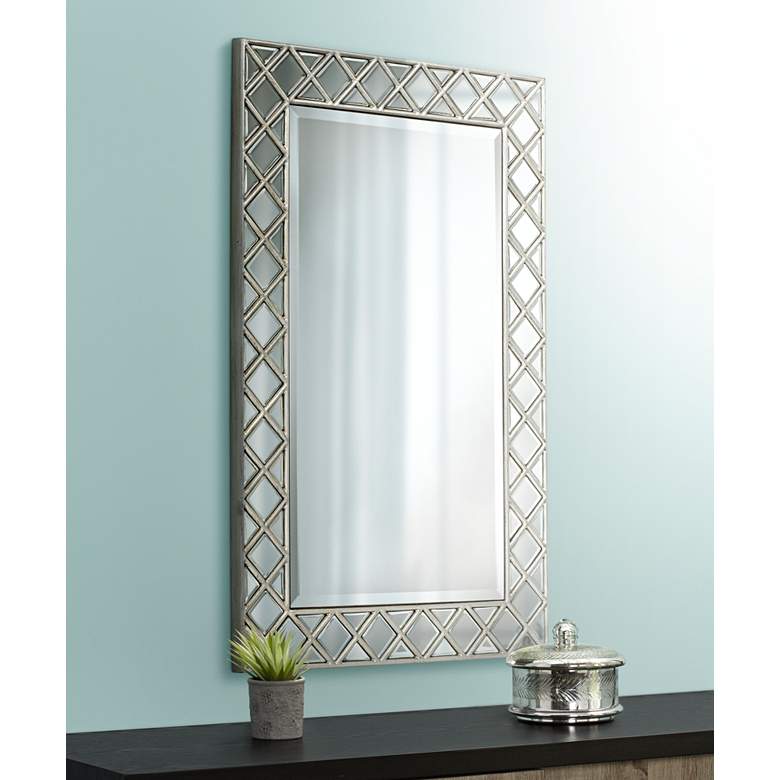 Image 1 Idica Silver 26 inchx39 inch Rectangular Wall Mirror