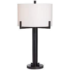 Image2 of Idira Black Industrial Modern Table Lamp with Dimmer with USB