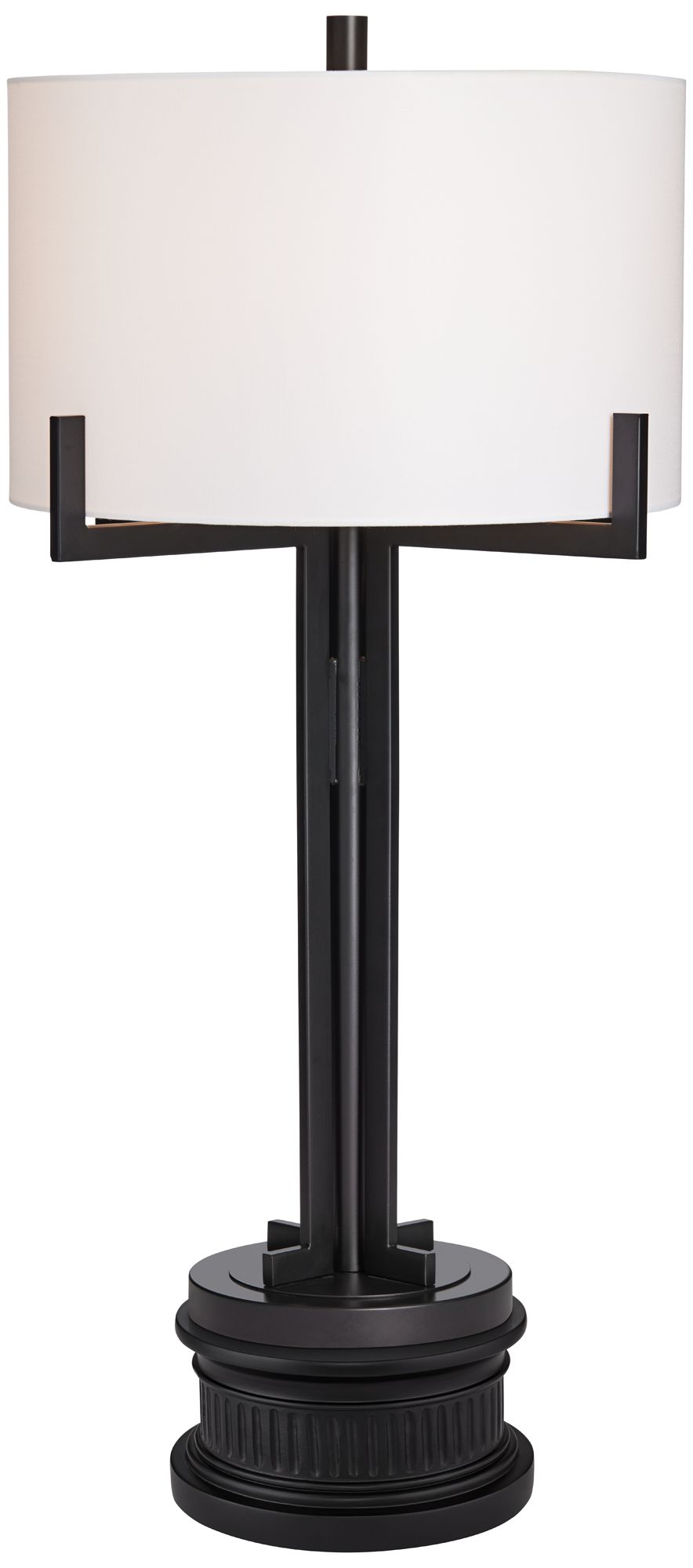 Idira Black Industrial Modern Table Lamp with Dimmer with USB - #451M0 | Lamps Plus