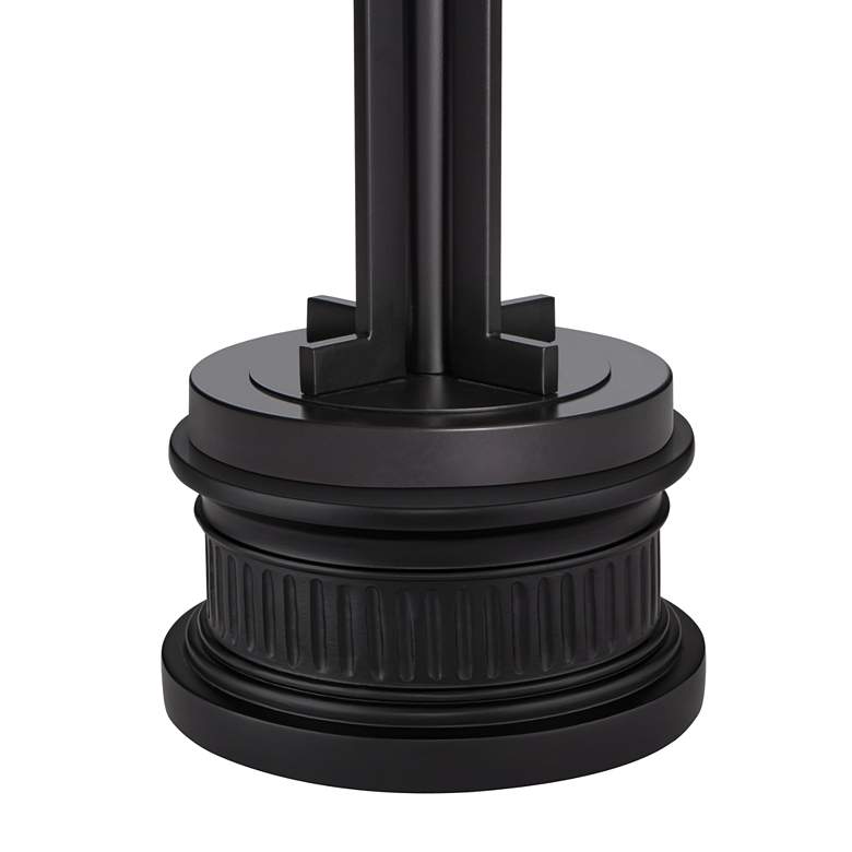 Idira Black Industrial Table Lamp With Black Round Riser more views