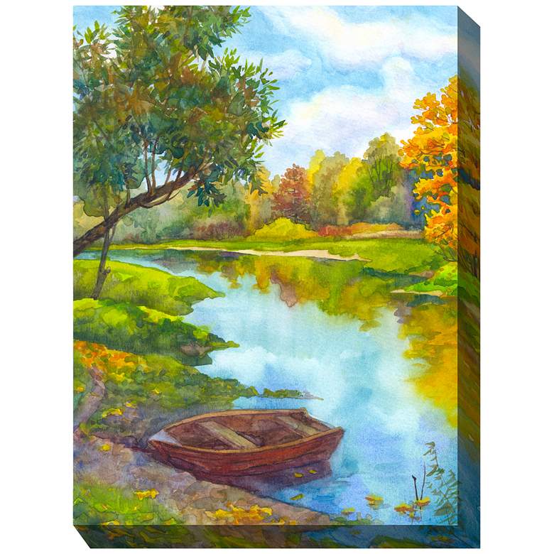Image 2 Idle Time 40" High Rectangular Outdoor Canvas Wall Art