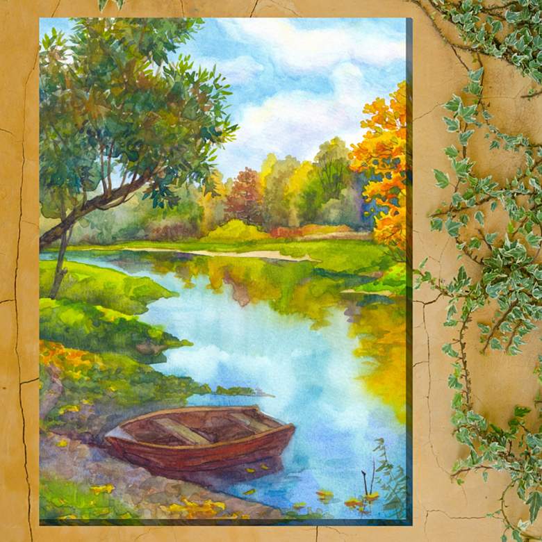Image 1 Idle Time 40" High Rectangular Outdoor Canvas Wall Art