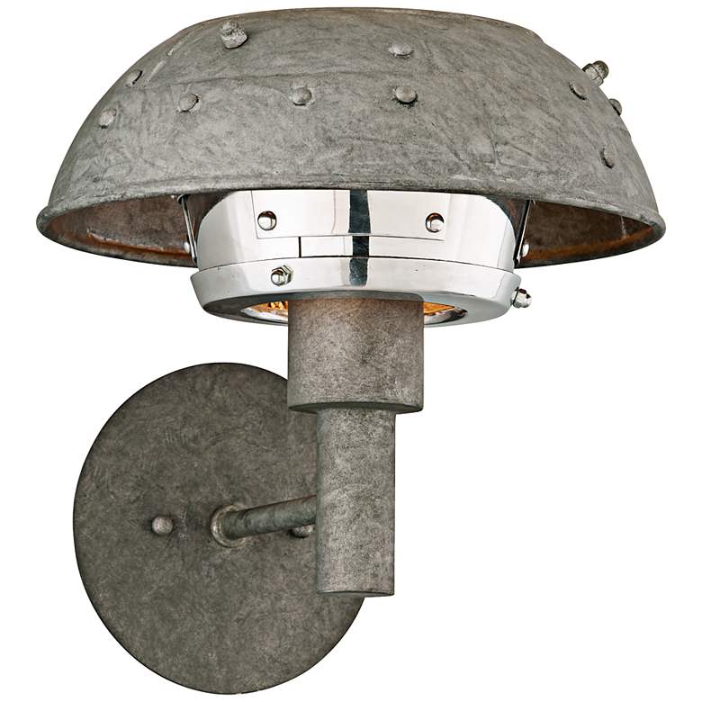 Image 1 Idlewild 11 inch High Aviation Salvage Metal LED Wall Sconce