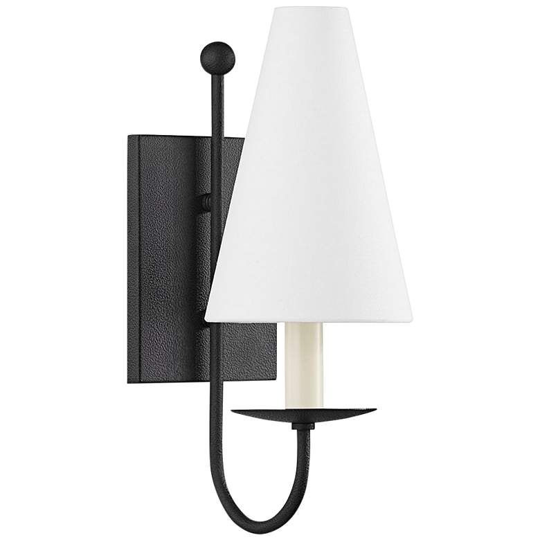 Image 1 Idris 14 1/4" High Forged Iron Wall Sconce