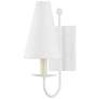 Idris 14 1/4" High Gesso White Wall Sconce
