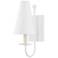 Idris 14 1/4" High Gesso White Wall Sconce