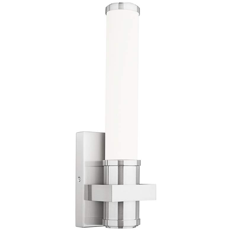 Image 1 Idris by Z-Lite Brushed Nickel 4 inch 1 Light Wall Sconce