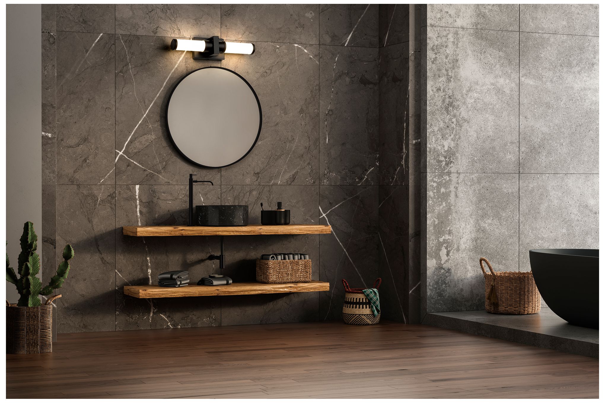 Image 2 Idris by Z-Lite Matte Black 4 inch 1 Light Vanity more views