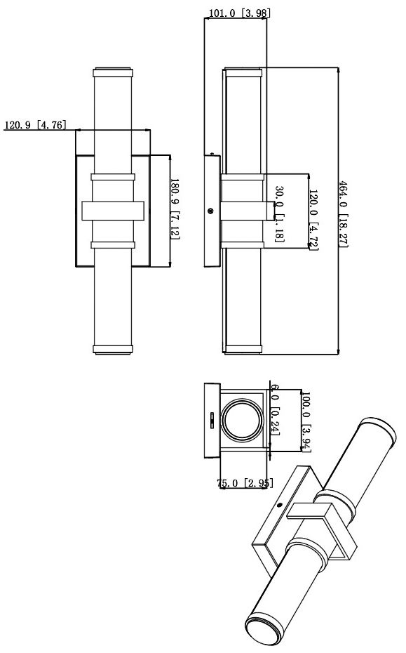 Idris by Z-Lite Matte Black 4 inch 1 Light Vanity