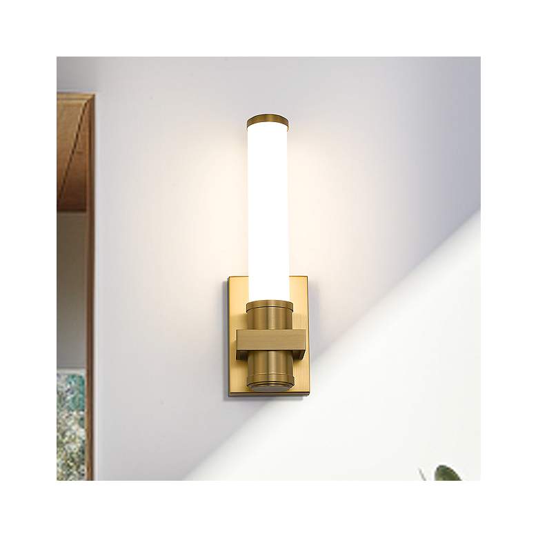 Image 1 Idris by Z-Lite Modern Gold 4 inch 1 Light Wall Sconce