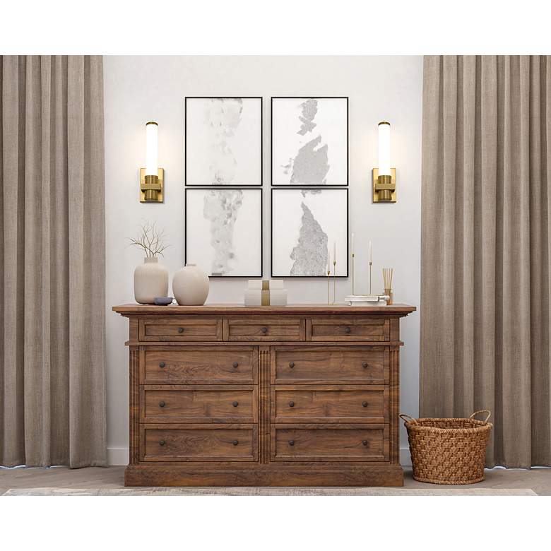 Image 3 Idris by Z-Lite Modern Gold 4 inch 1 Light Wall Sconce more views