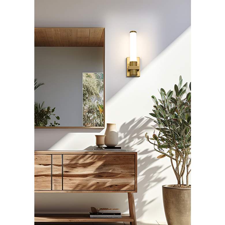 Image 4 Idris by Z-Lite Modern Gold 4 inch 1 Light Wall Sconce more views