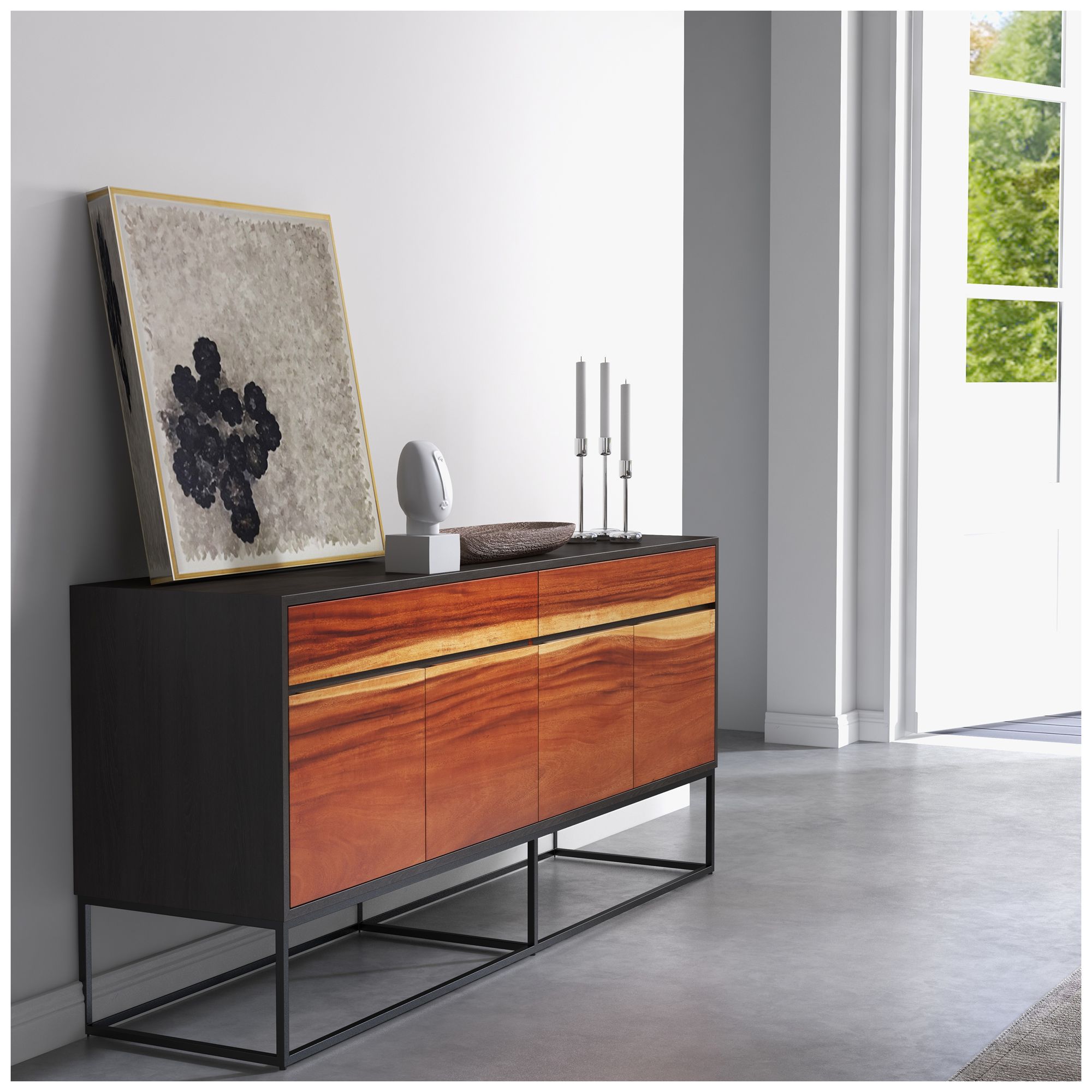 IE Series 71" Wide Suar, Black Buffet