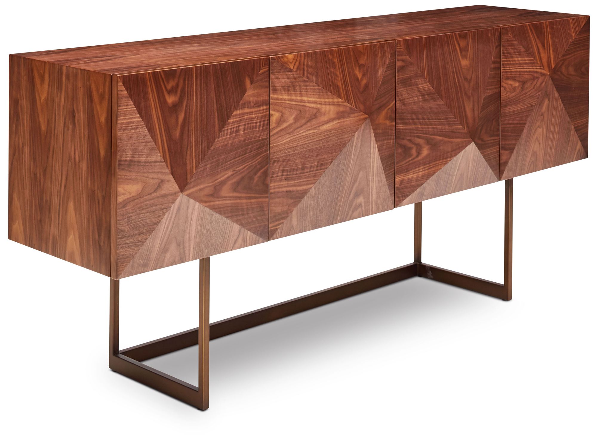 Image 2 IE Series 71" Wide Walnut, Vintage Copper Buffet more views