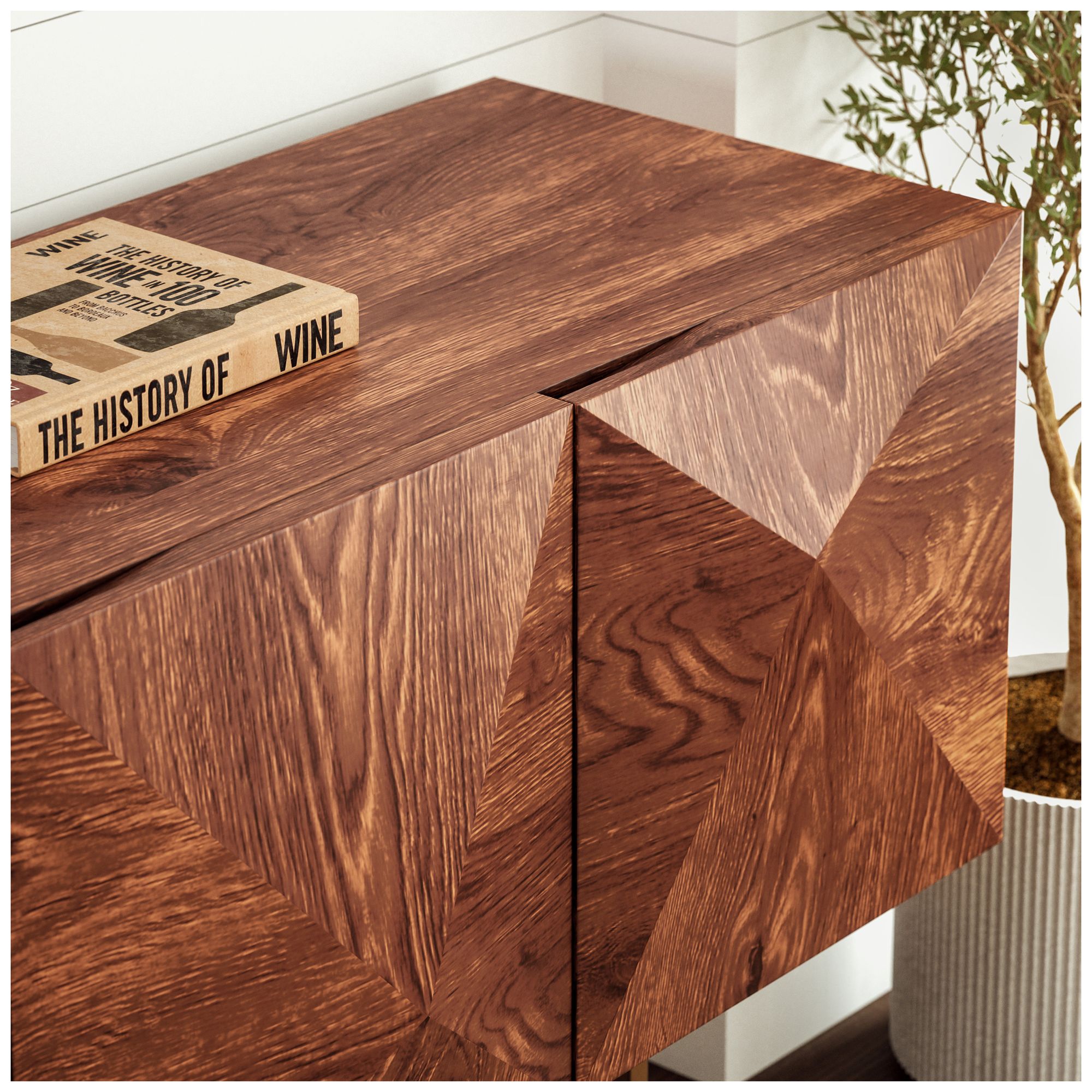 IE Series 71" Wide Walnut, Vintage Copper Buffet