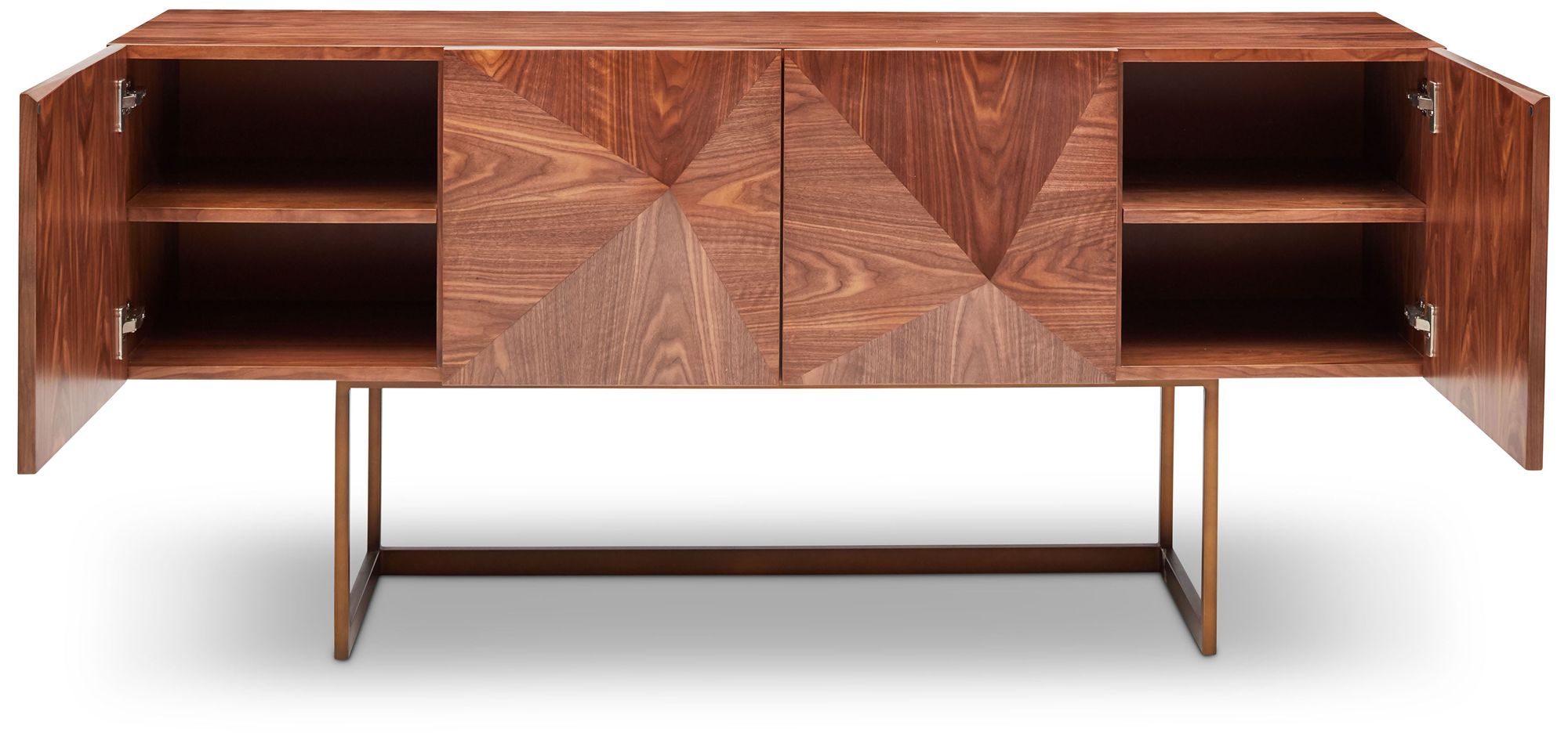 IE Series 71" Wide Walnut, Vintage Copper Buffet
