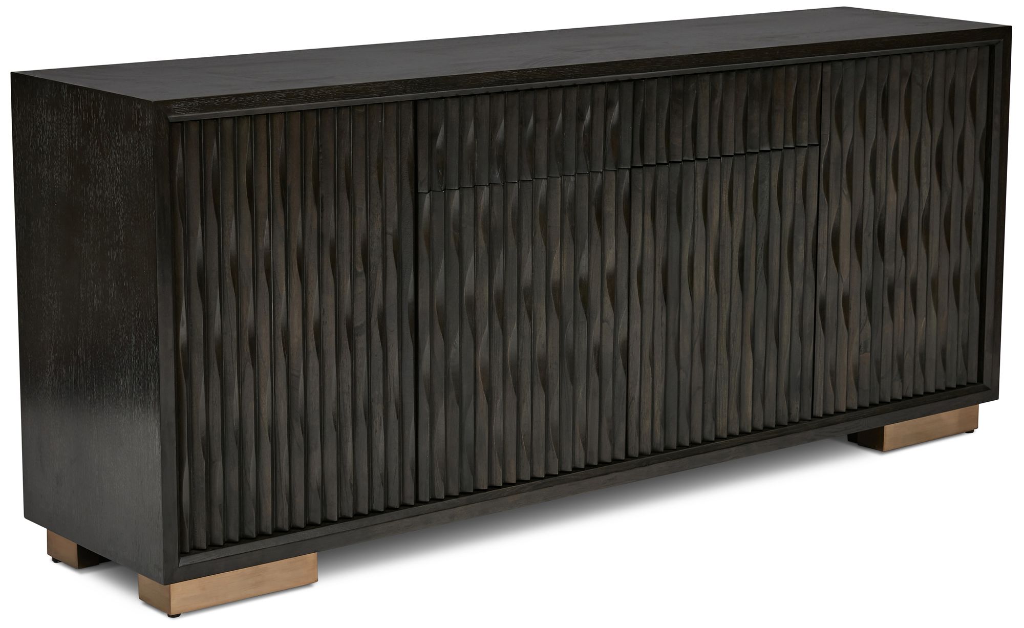 Image 2 IE Series 74.25" Wide Charcoal, Gold Buffet more views