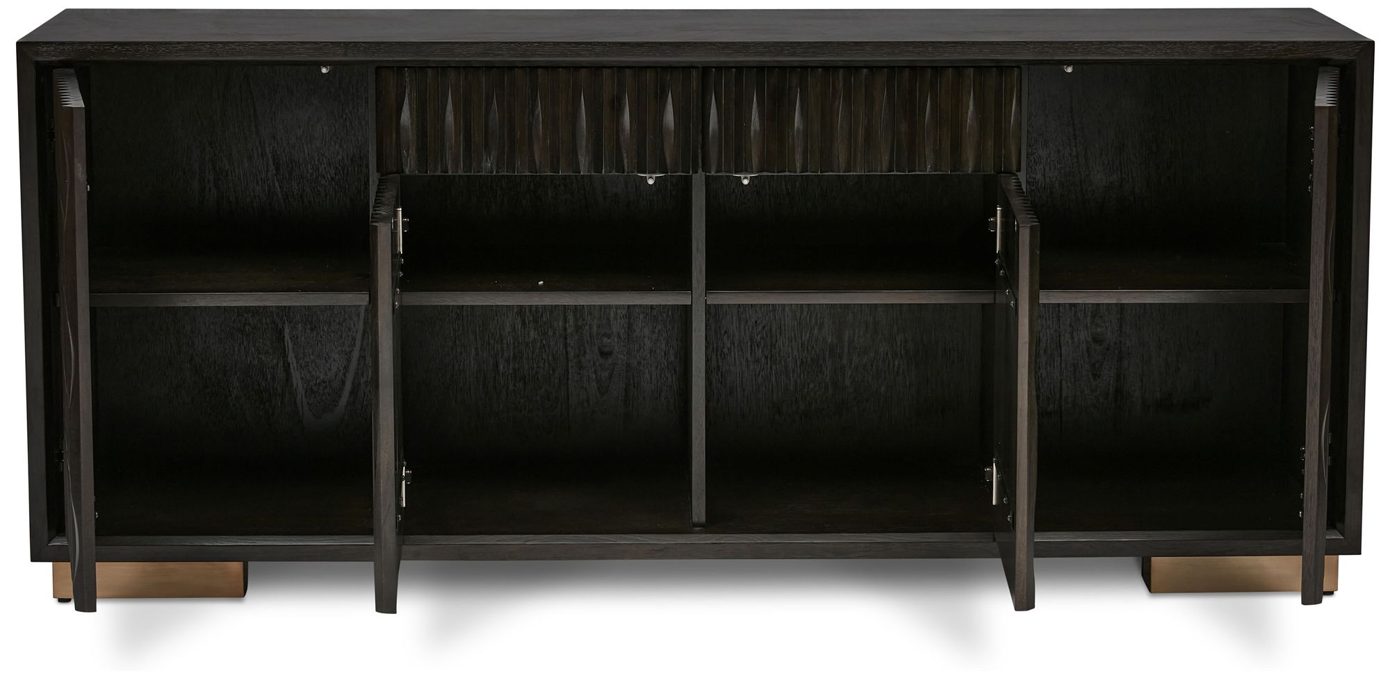 Image 4 IE Series 74.25" Wide Charcoal, Gold Buffet more views