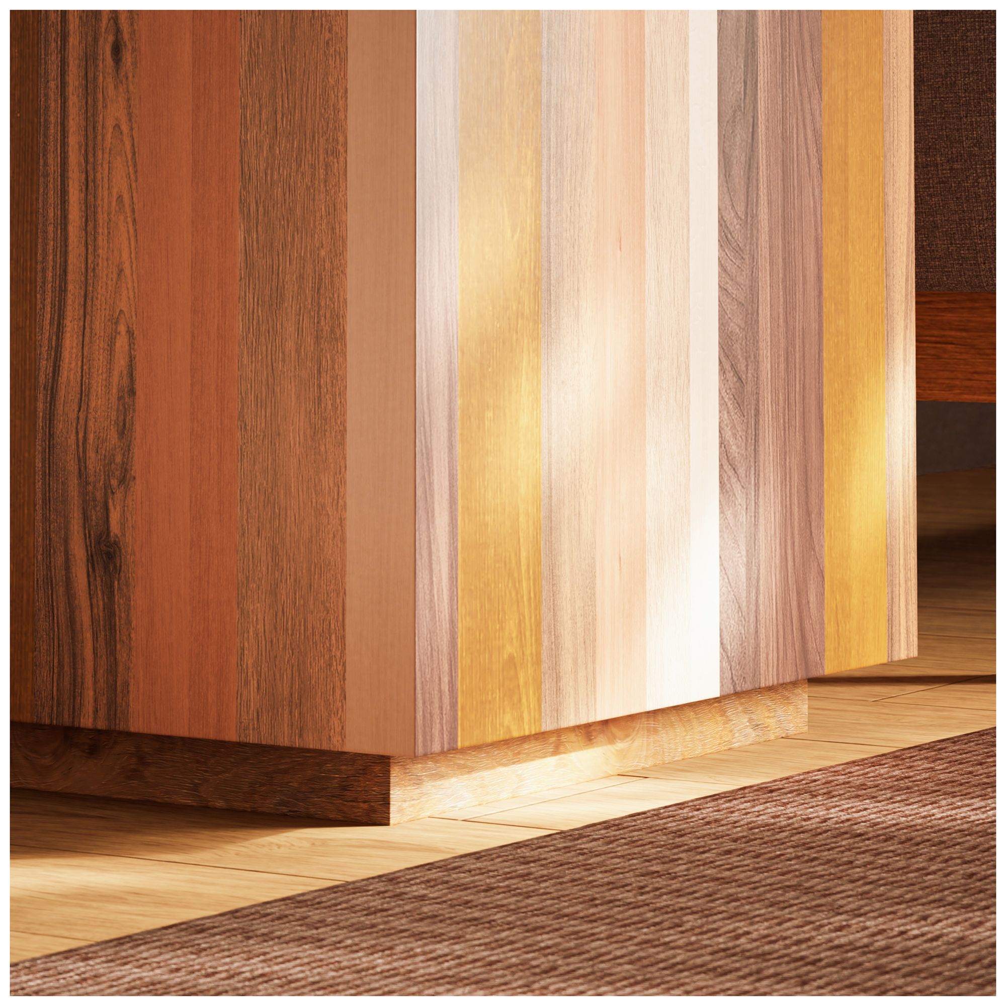 IE Series Sun 21.5" Wide Mixed Wood End Table