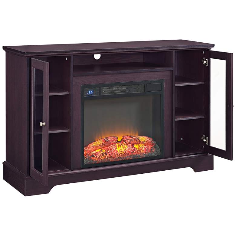 Image 1 Iggy Espresso Electric Television Cabinet with Fireplace