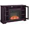 Iggy Espresso Electric Television Cabinet with Fireplace