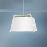 Ignis 24" Wide White Washed Oak Gloss White Modern LED Pendant Light