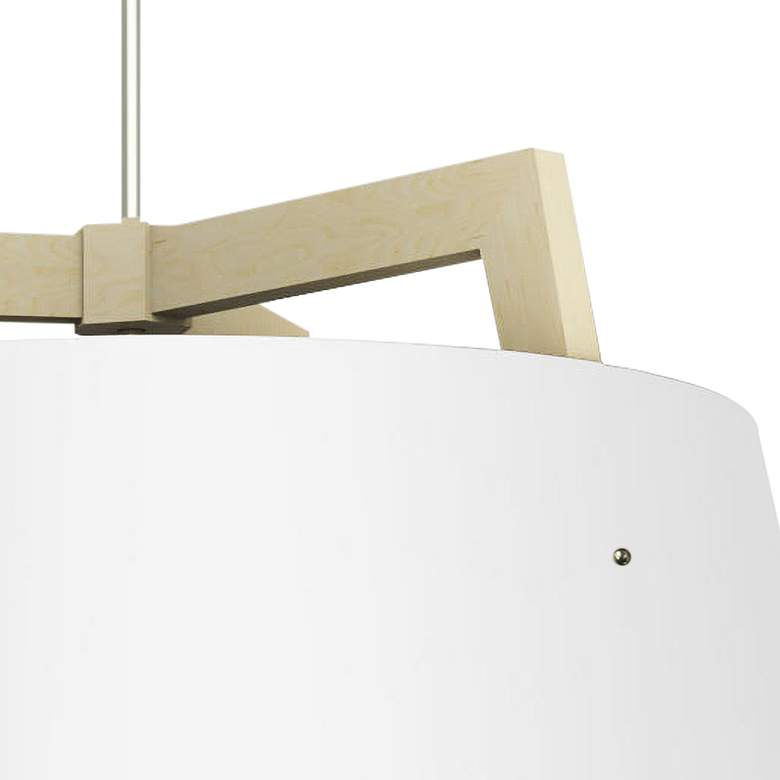 Image 3 Ignis 24" Wide White Washed Oak Gloss White Modern LED Pendant Light more views
