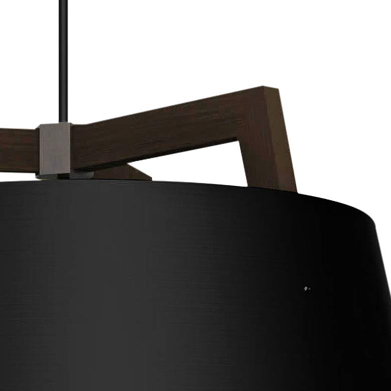 Image 3 Ignis 24"W Dark Walnut with Matte Black LED Pendant Light more views