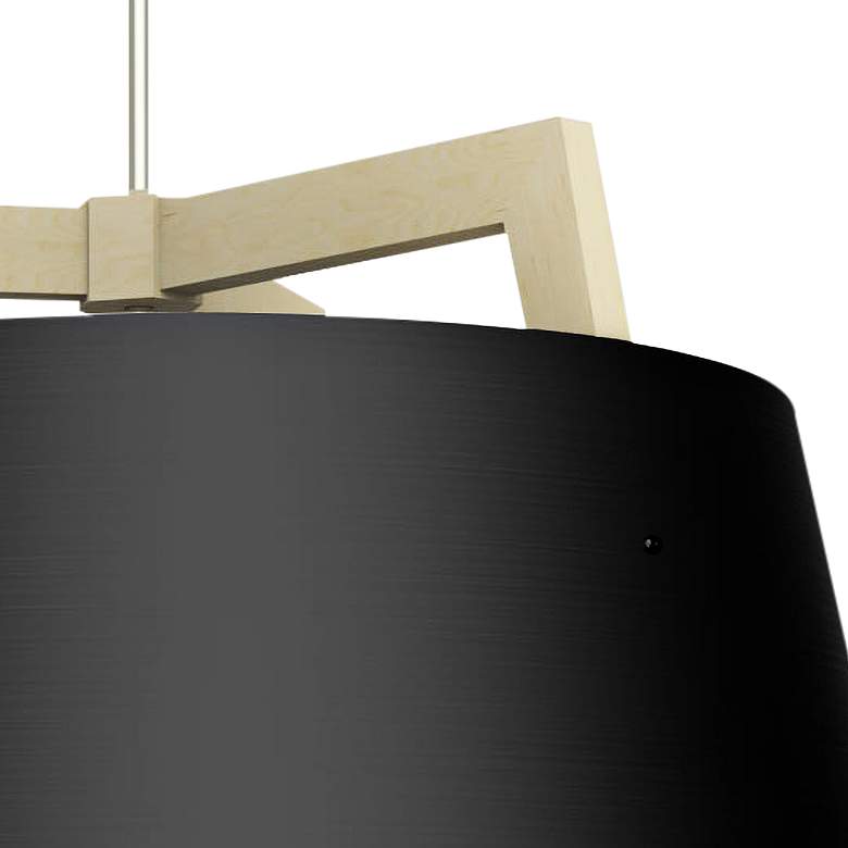 Image 3 Ignis 24"W White Washed Oak w/ Matte Black LED Pendant Light more views