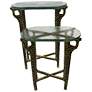 2_Ignis 26" Hammered Frame with Recycled Glass Nesting Table Set - Brass more views