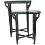 2_Ignis 26" Hammered Frame with Recycled Glass Nesting Table Set - Nickel more views