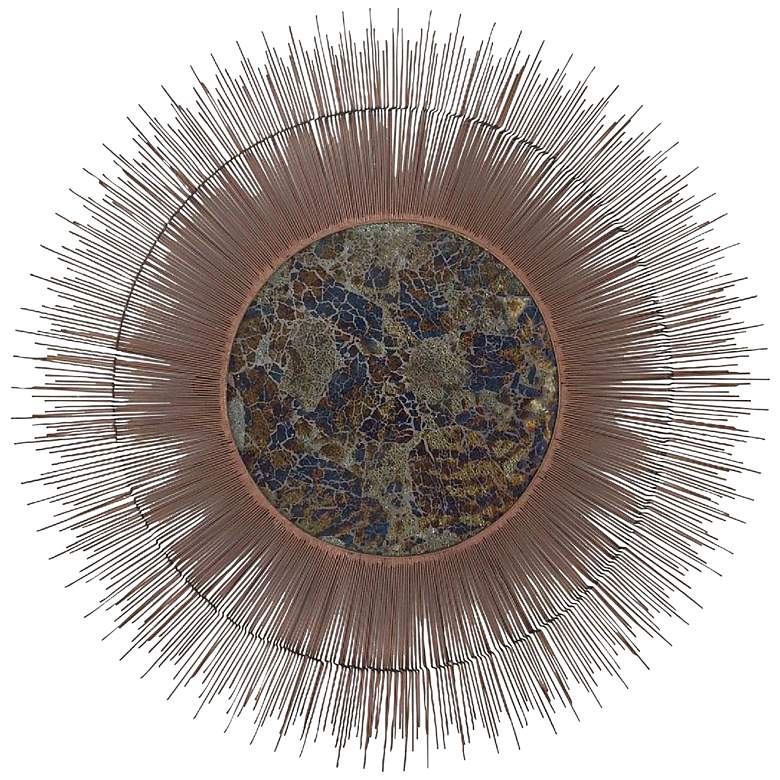 Image 1 Ignite II Bronze Mosaic 37" Round Metal Wall Art