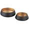 Ignition Dark Bronze and Gold 2-Piece Metal Bowl Set