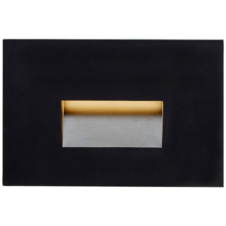 Image 1 Ikon 6" Wide Black 12V LED Outdoor Step Light
