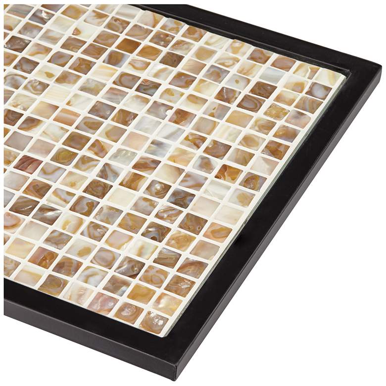Ikonois 19 3/4 inch Wide Mosaic Tile Top C-Frame Side Table more views