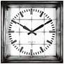 Iles 20" Wide Square Caged Metal Wall Clock