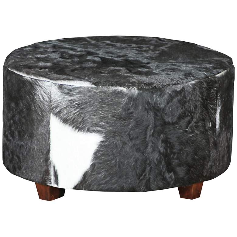 Image 1 Ilford Large Cowhide Ottoman