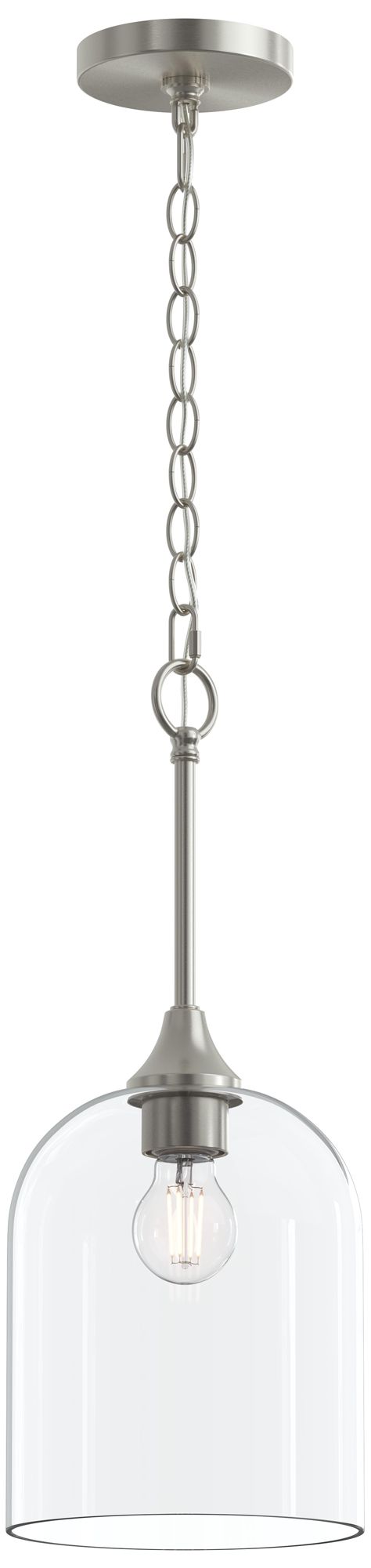 Ilia 1-Light Pendant with Clear Glass Shade