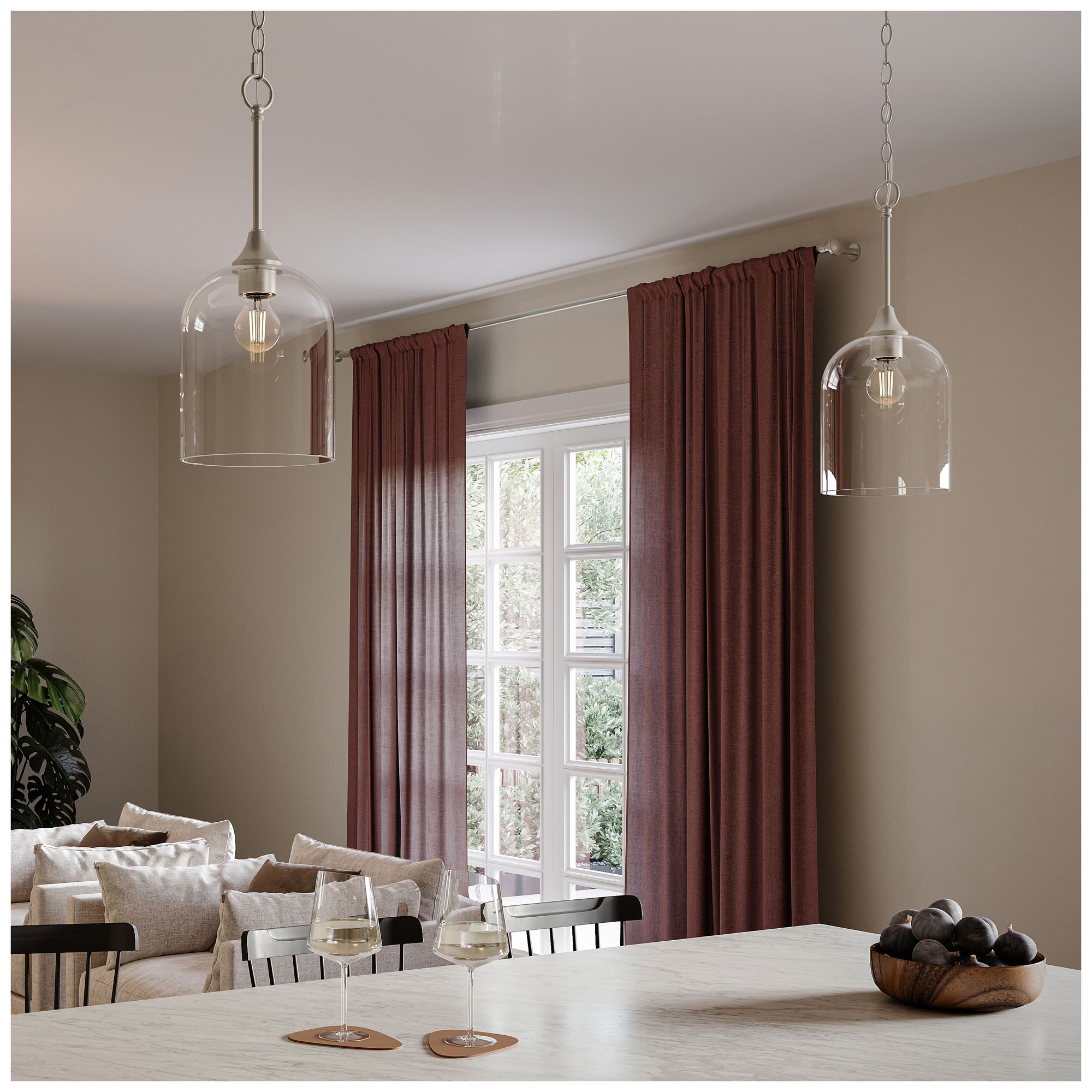 Ilia 1-Light Pendant with Clear Glass Shade