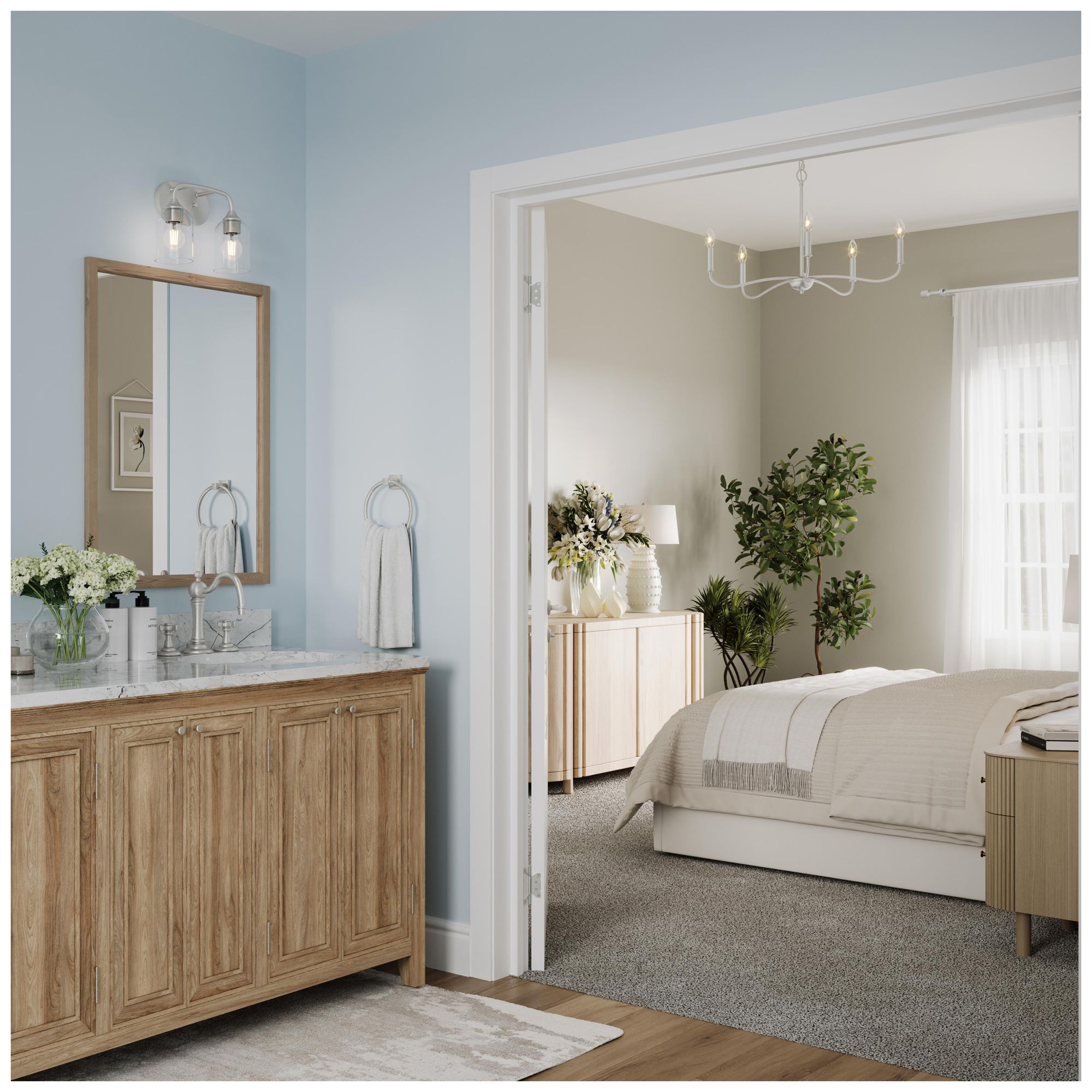 Image 3 Ilia 2-Light Bath Vanity with Clear Glass Shade more views