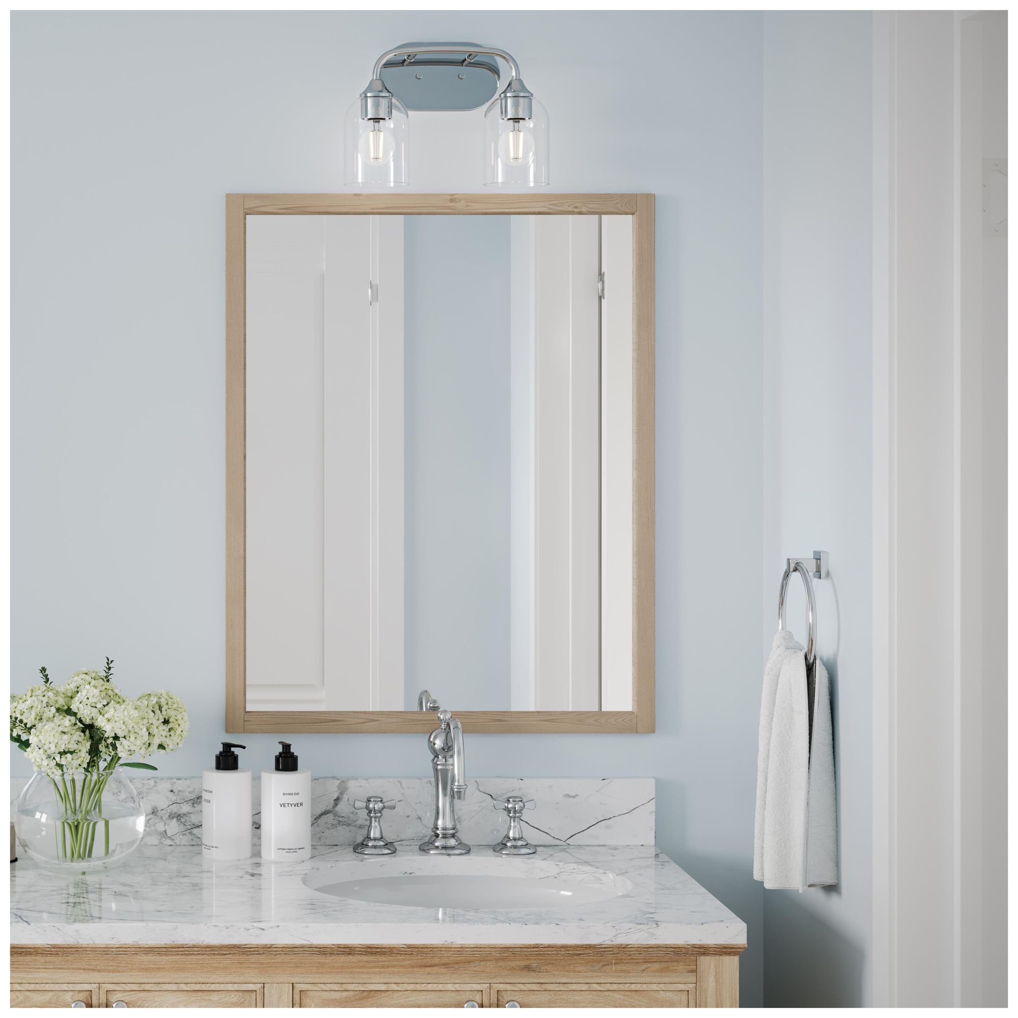 Image 4 Ilia 2-Light Bath Vanity with Clear Glass Shade more views
