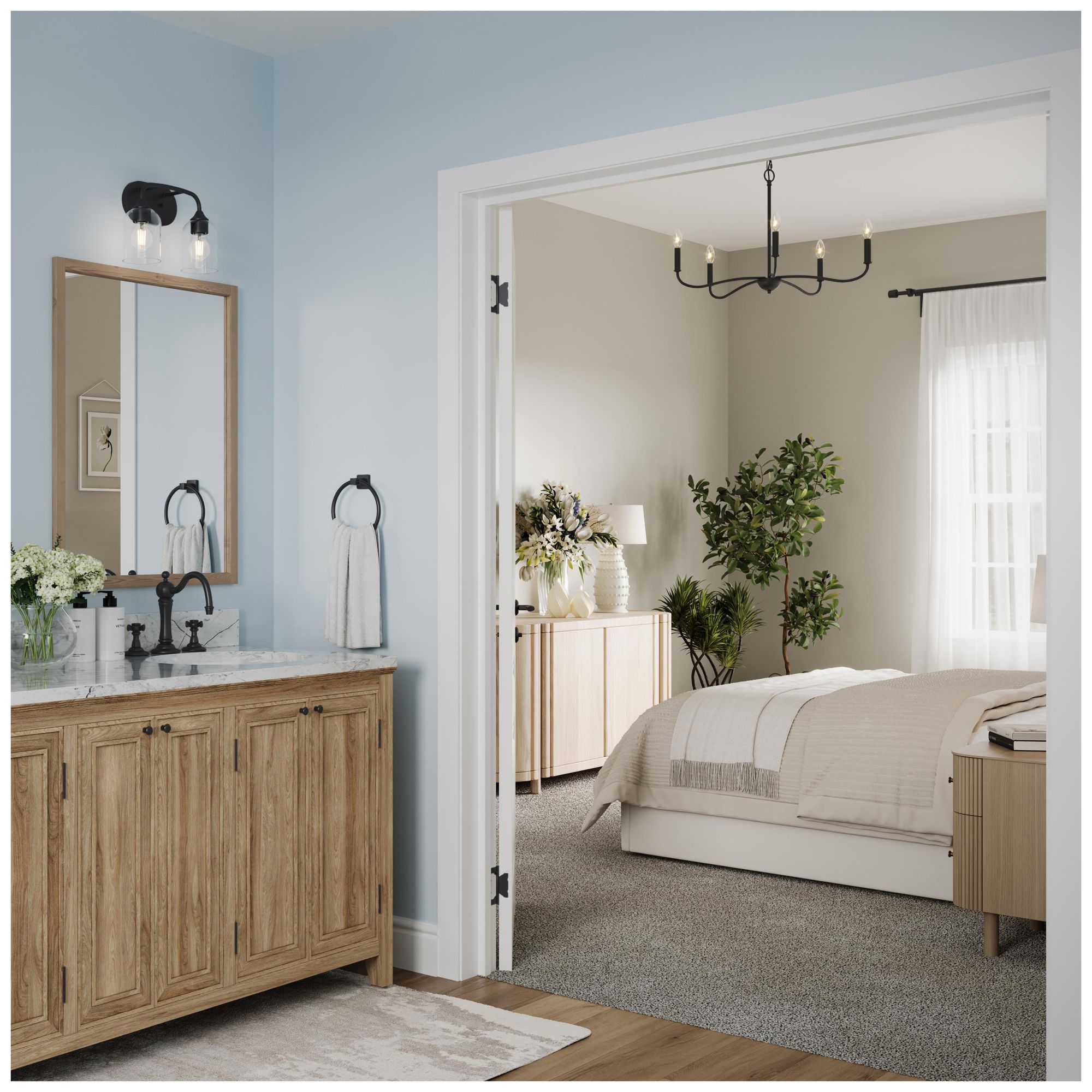Image 4 Ilia 2-Light Bath Vanity with Clear Glass Shade more views