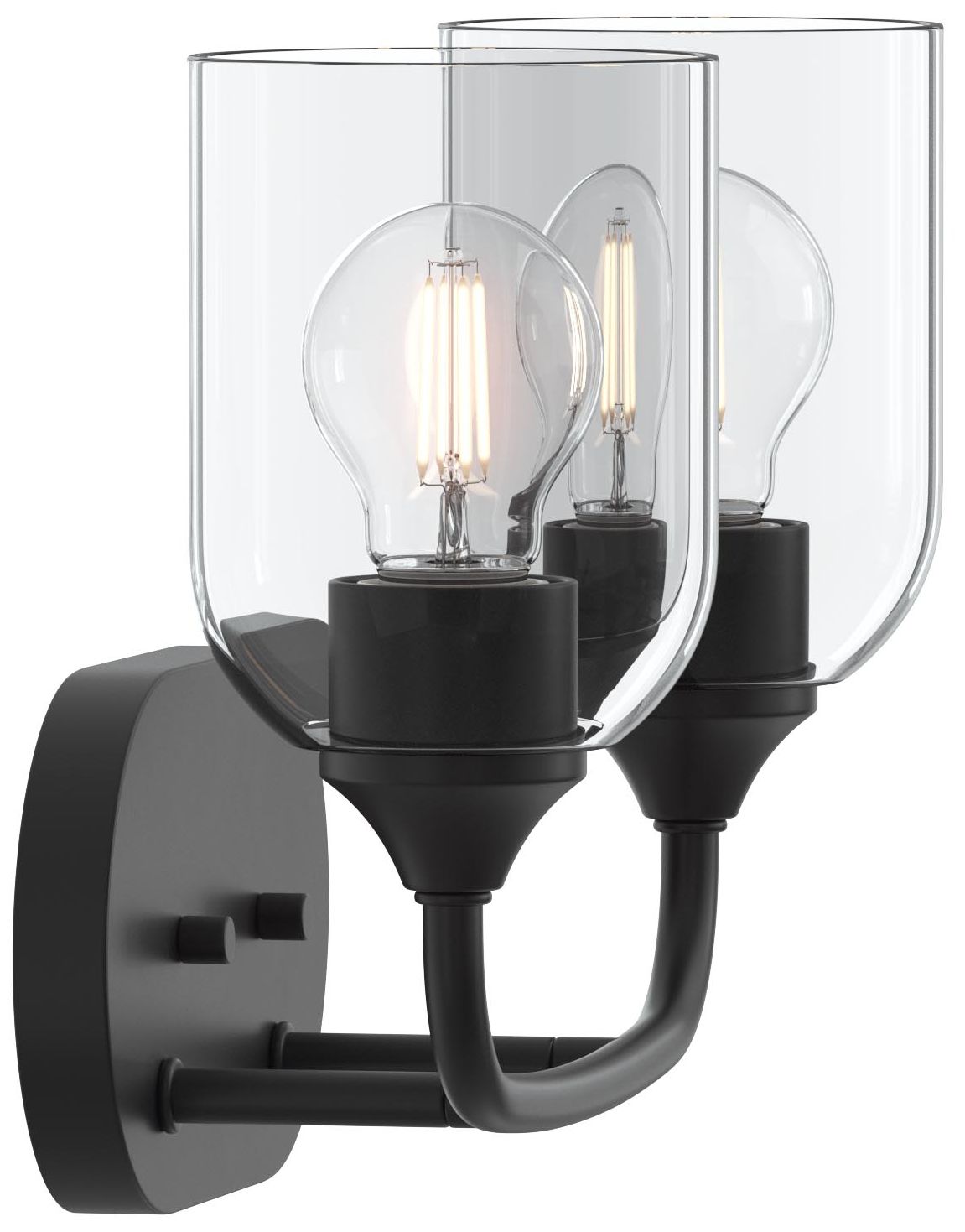Ilia 2-Light Bath Vanity with Clear Glass Shade