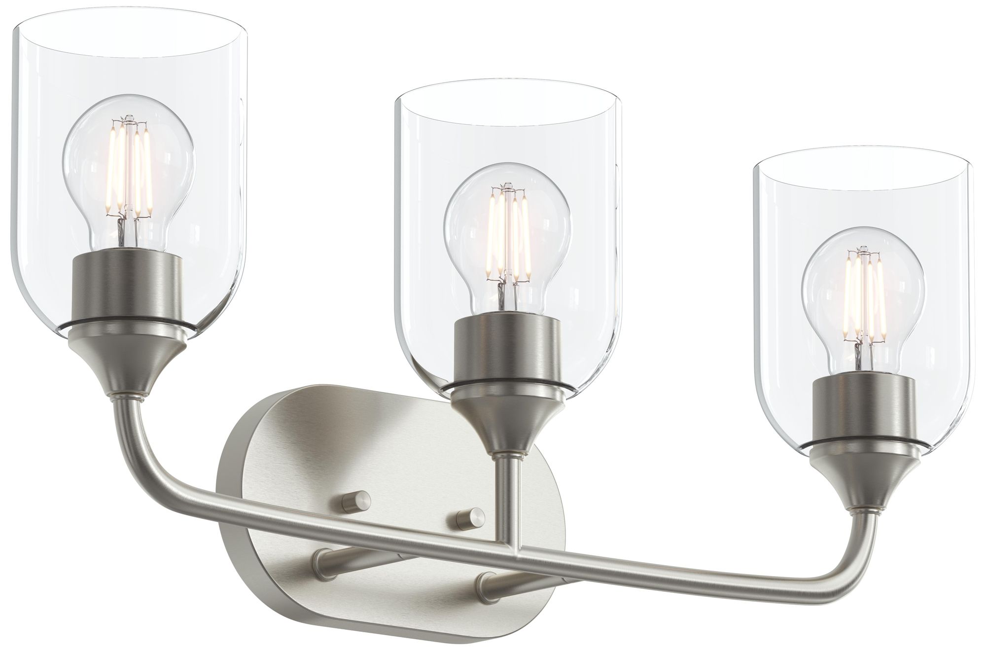 Ilia 3-Light Bath Vanity with Clear Glass Shade