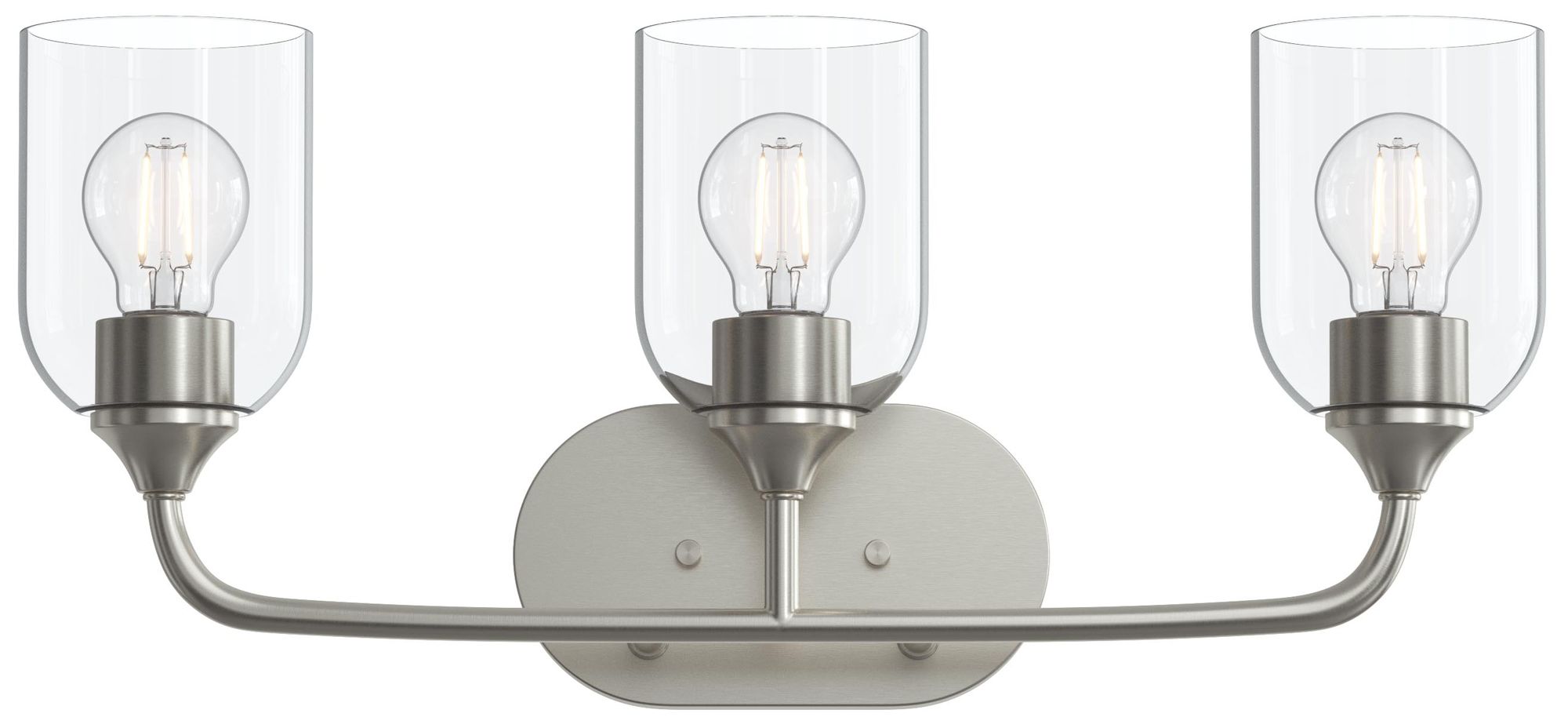 Ilia 3-Light Bath Vanity with Clear Glass Shade