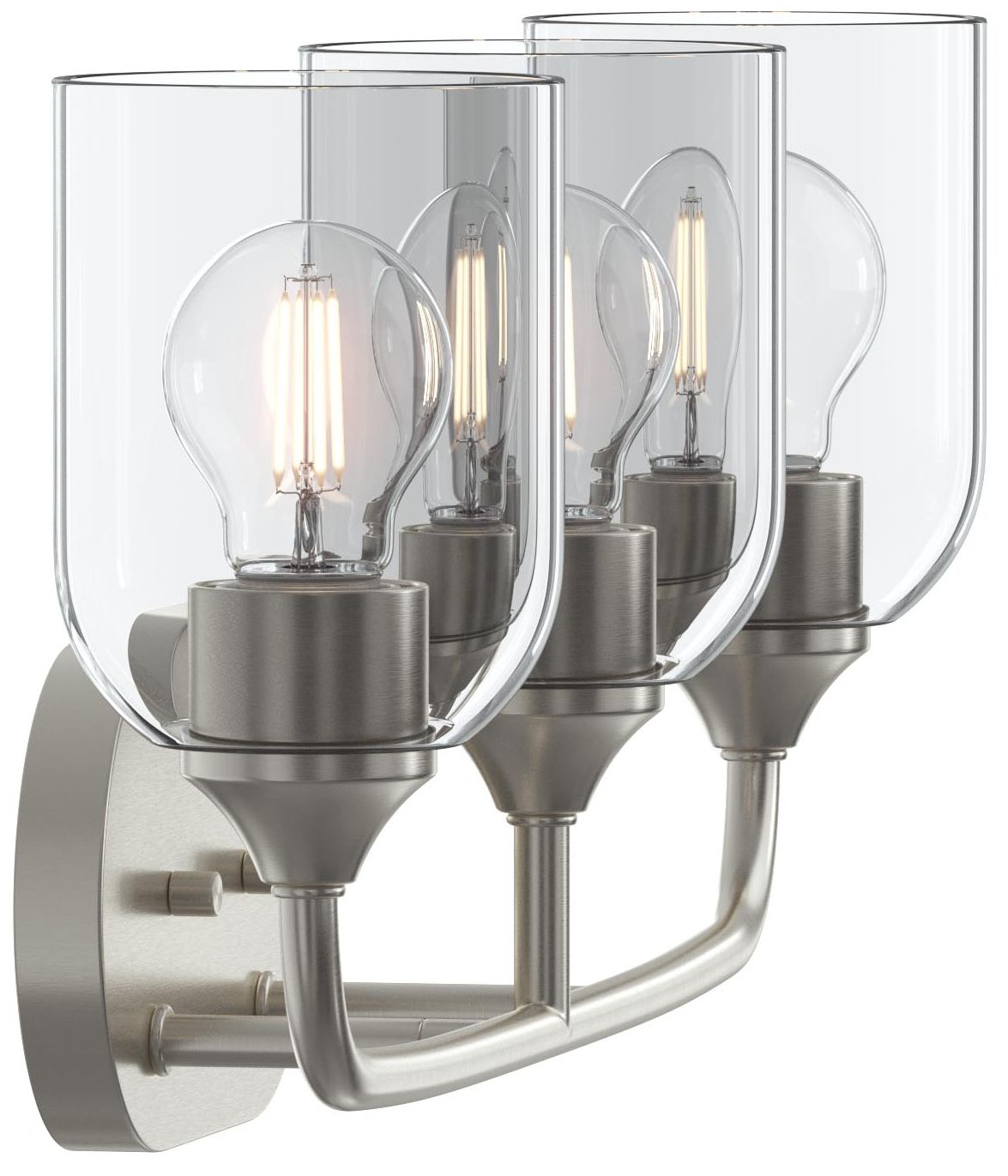 Ilia 3-Light Bath Vanity with Clear Glass Shade